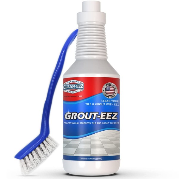 Clean-EEZ - Grout-EEZ Super Heavy-Duty Grout Cleaner Easy, Safe, and Effective. Destroys Dirt and Grime with Ease. Safe for Colored Grout. Single Bottle and Handheld Options Available. 32 Ounce