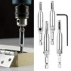 4PCS Self Centering Drill Bit Set, Hinge Drill Bit, Self