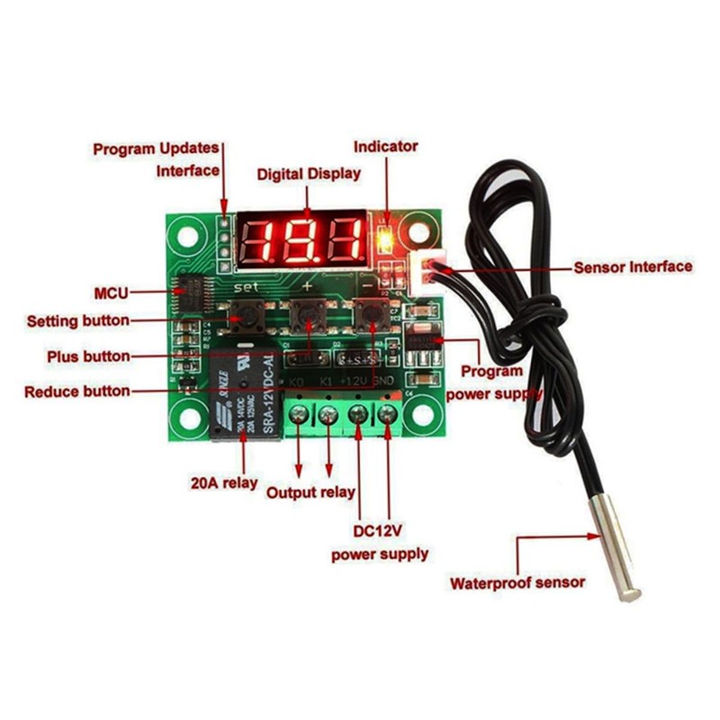 DOITOOL 3pcs Smart Thermostat for Air Conditioner Digital Thermostat Controller