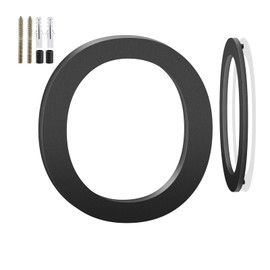 5 Inch Floating House Numbers and Metal Letters for Outdoor Signs, House Numbers for Outside, Aluminum Address Letters and Numbers for Door, Mailbox, Garden, Perfect for Home or Office (Letter O)