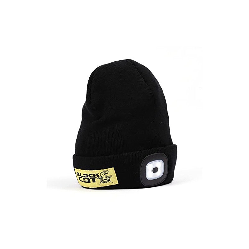Blackcat Black Cat LED Lancer Beanie Plain Black/Yellow