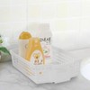 Saedy Stackable Plastic Storage Baskets, White Basket Tray, 6-Pack