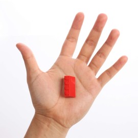 Katara 100 building blocks in roof form, compatible with all other manufacturers - Red