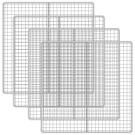 Yaocom 4 Pcs 13.5 x 13.5 Inch Fryer Screen Stainless Steel Deep Fryer Accessories Fryer Grate