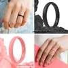 ThunderFit Silicone Wedding Rings for Women, Breathable Air Grooves Engagement