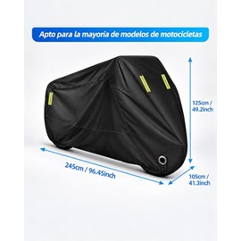 EASYTAO Funda para Moto, Cubre impermeable Tamaño Grande 245cm-105cm-125cm