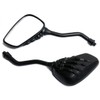 MotorToGo Small 3D Black Skull Hand Rear Motorcycle Mirrors for