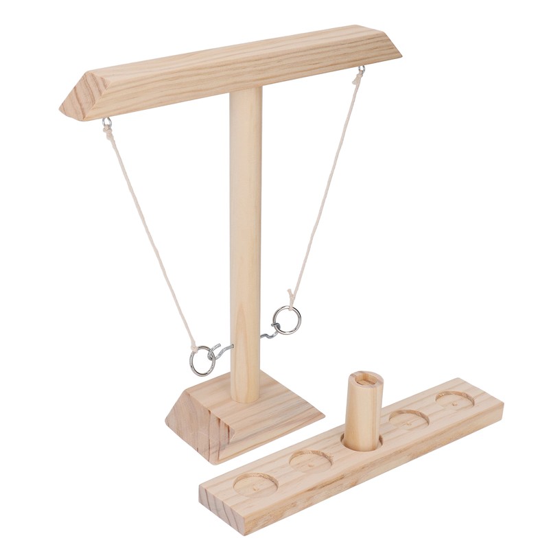 Hook and Ring Game Beautiful Wooden Interactive Desktop Toss Game
