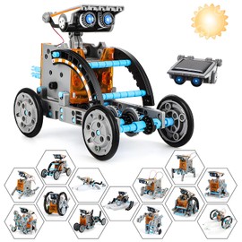 Weinsamkeit Solar Robot Construction Kit, 13-in-1 Solar Energy Children's Toy, STEM DIY Construction Kit Education, Solar Robot Toy, Educational Toy, Gift for Boys Girls from 8 to 13 Years