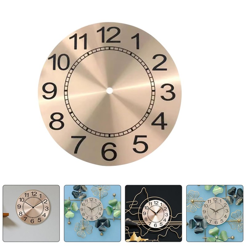 KONTONTY Create Your Own Aluminum DIY Clock Dials Round Roman