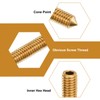 sourcing map 20Pcs Set Screws M4x8mm Brass Cone Point Hex
