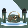 Portable Bluetooth Speaker with Microphone Set,Retro Bluetooth Speaker with Home