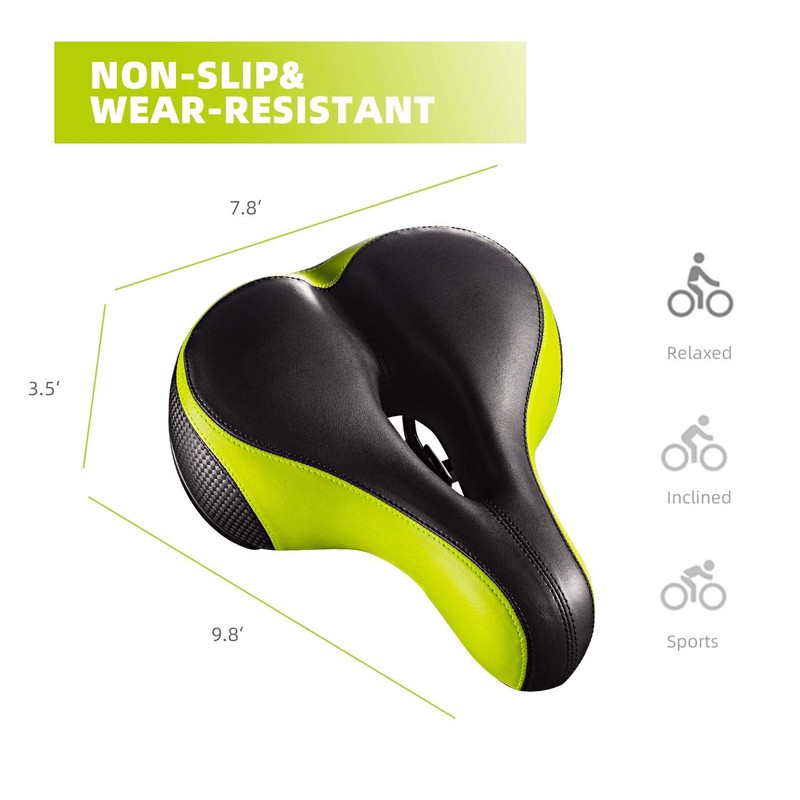 Roguoo Bike Seat, Most Comfortable Bicycle Seat Dual Shock Absorbing