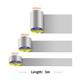 ADHES Butyl Tape Waterproof Tape Aluminum Foil Tape Sealant Tape 4in x 16ft for RV Repair, Window, Boat and Pipe Sealing, Glass & EDPM Rubber Roof Patching, 12ROLLS(Model:RAY100-2,Glue Color:Grey)