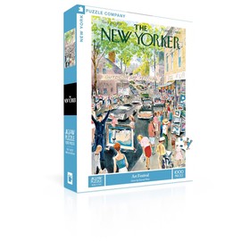 New York Puzzle Company - New Yorker Art Festival - 1000 Piece Jigsaw Puzzle for Family Game Nights by Garrett Price