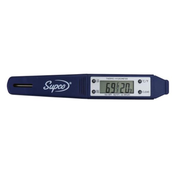 Supco THP2 Dual Display Thermo-Hygrometer Pen, -4 to 122 Degrees F