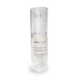 Hyaluronic Acid Formula de Real Skin Labs, Tratamiento Antiedad con Ácido Hialurónico, Vitamina C y Aceite de Jojoba, Hidrata, Tonifica y Revitaliza la Piel. Ideal para todo tipo de piel, 30 ml