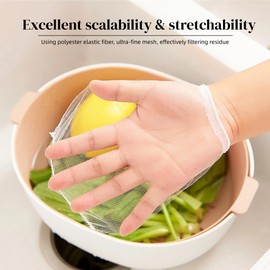 100 Pcs Disposable Mesh Sink Strainer Bags, Kitchen Sink Strainer Filter Mesh Bag Anti Clogging Elastic Sink Strainer Mesh Trash Bag, Fits Most Sizes of Sink Strainer