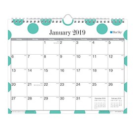 Blue Sky 2019 - Calendario mensual de pared, encuadernación de alambre doble, Penelope, Penelope, 11" x 8.75"