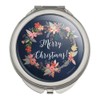 Merry Christmas Snowflakes Wreath Compact Travel Purse Handbag Makeup Mirror