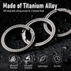 FEGVE Small Titanium Side Pushing Keychain Rings, Easy Open Key