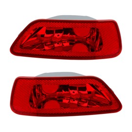 HERCOO Luces reflectoras de parachoques para lente trasera derecha antiniebla compatible con Jeep Compass Grand Cherokee 2011 a 2017, Dodge Journey 2012 a 2018, paquete de 2