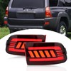 BINQIGOO Red housing LED Rear Bumper Reflector Lights Fog DRL