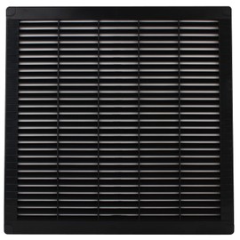 VONLIS® Ventilation Grille Exhaust Grille Slat Grille Plastic Square 350 x 350 mm Anthracite / Graphite