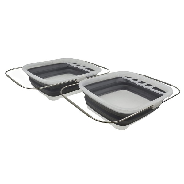 SAMMART 8L (2.11Gallons) Expandable Collapsible Dish Drainer - Foldable Drying
