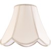 GO&SO 6x13x10.6" Barrel Lamp Shades (Spider) Yellowish Beige Scalloped Lamp