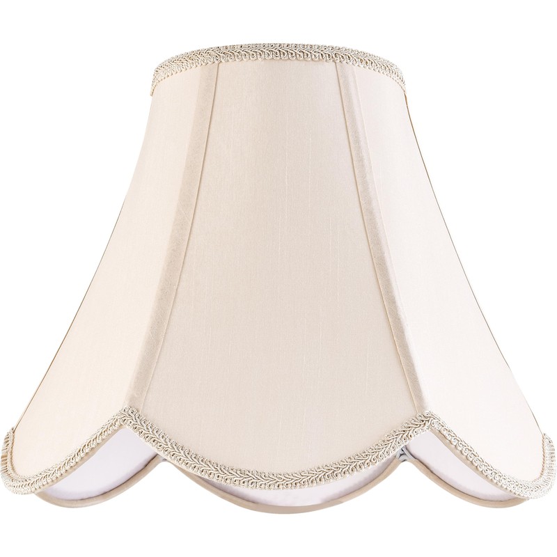 GO&SO 6x13x10.6" Barrel Lamp Shades (Spider) Yellowish Beige Scalloped Lamp