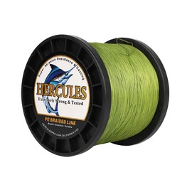 HERCULES H¨¦rcules L¨ªnea de Pesca Trenzada, 500M, PE 8 hebras, Verde ej¨¦rcito, 300lb/136.1kg 1.20mm