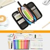 Big Capacity Pencil Case Abstract Cool Dragon Fire 3 Compartment