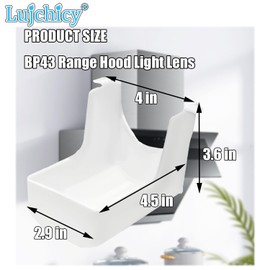 99110437 Range Hood Light Lens Cover White - For Broan Nutone 40000 41000 42000 Series Range Hood