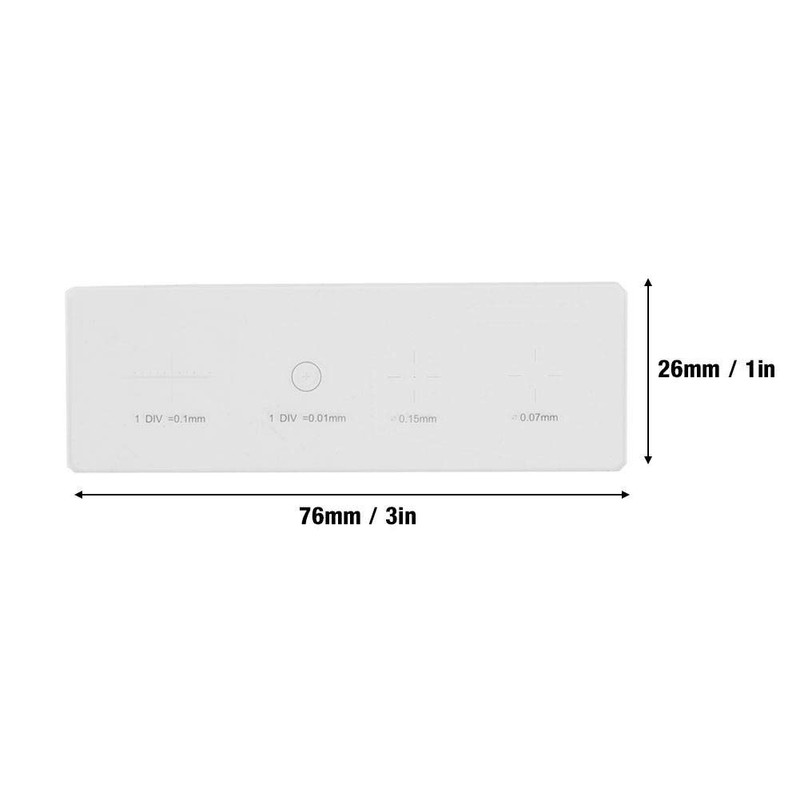 Microscope Micrometer Slide, Microscope Objective Micrometer Calibration Slide Glass Stage