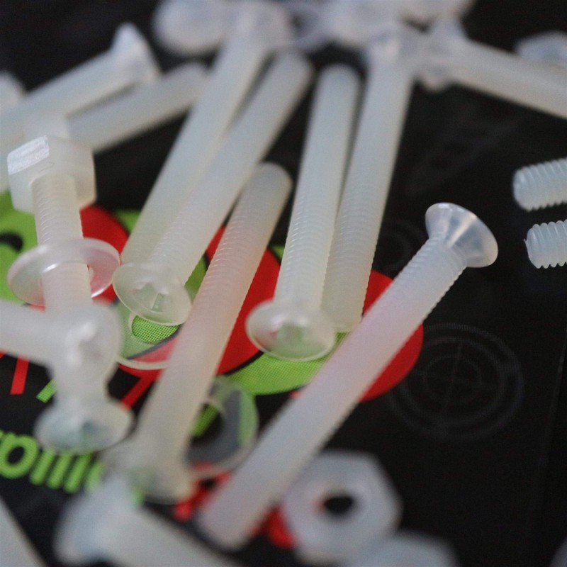 50 x Nylon Countersunk Plastic Machine Screws, M3 x 25mm,