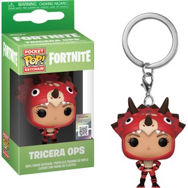 Funko Pop! Keychain: Fortnite - Tricera Ops Toy, Multicolor, One-Size
