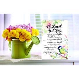 Dexsa Husband and Wife Woodland Grace Series 6" x 9" Wood Plaque with Easel