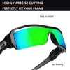 Alphax Emerald Green Optimized Polarized Engraved Replacement Lenses for Oakley