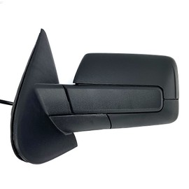 Spieg Driver Side Mirror for 2012-2017 Ford Expedition | Left Side Mirror Assembly with Power Adj Heated Puddle Lamp Spotter Glass Manual Fold Memory Turn Signal Light | Textured Black Cover 11 Pins