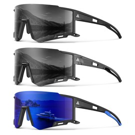 NSSIW Sports Sunglasses Men Sunglasses: Running Sun Glasses Men Women UV400 Protection for Cycling Fishing Golf