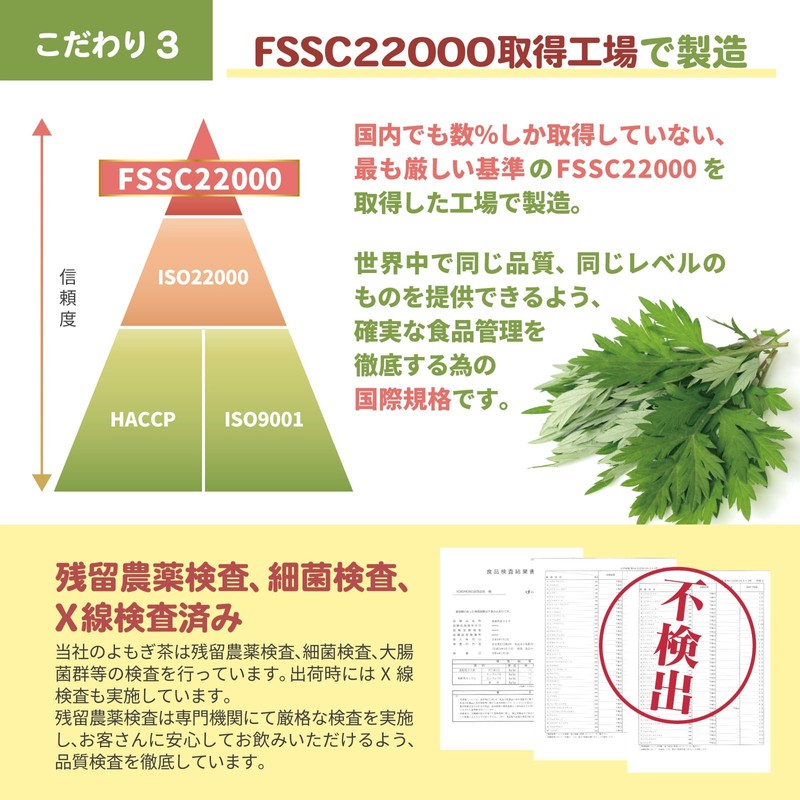 Wormwood Tea Made in Tokushima Prefecture Tea Bag Residue Testing