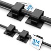 200 PCS Adhesive Cable Clips Black (Small & Large), Upgraded
