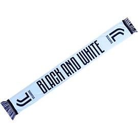 Juventus Turin Poly Scarf Black and White, White