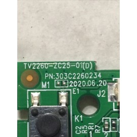 ONN 100012586 POWER BUTTON/ IR SENSOR TV2260-ZC25-01