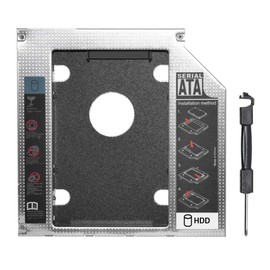EHZ-SHOP 9.5 mm Hard Drive Caddy Tray 2.5 inch Universal SATA to SATA 2nd SSD HDD Hard Drive Caddy Tray Enclosures for laptop with 9.5mm Optical Drive slot