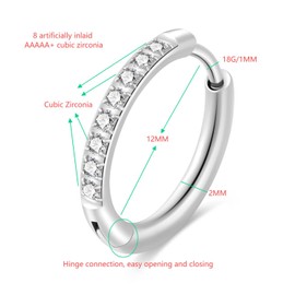 2 Pairs Small Hoop Earrings in Gold/Silver, Fine Diamond Earrings, Stainless Steel, Created Cubic Zirconia