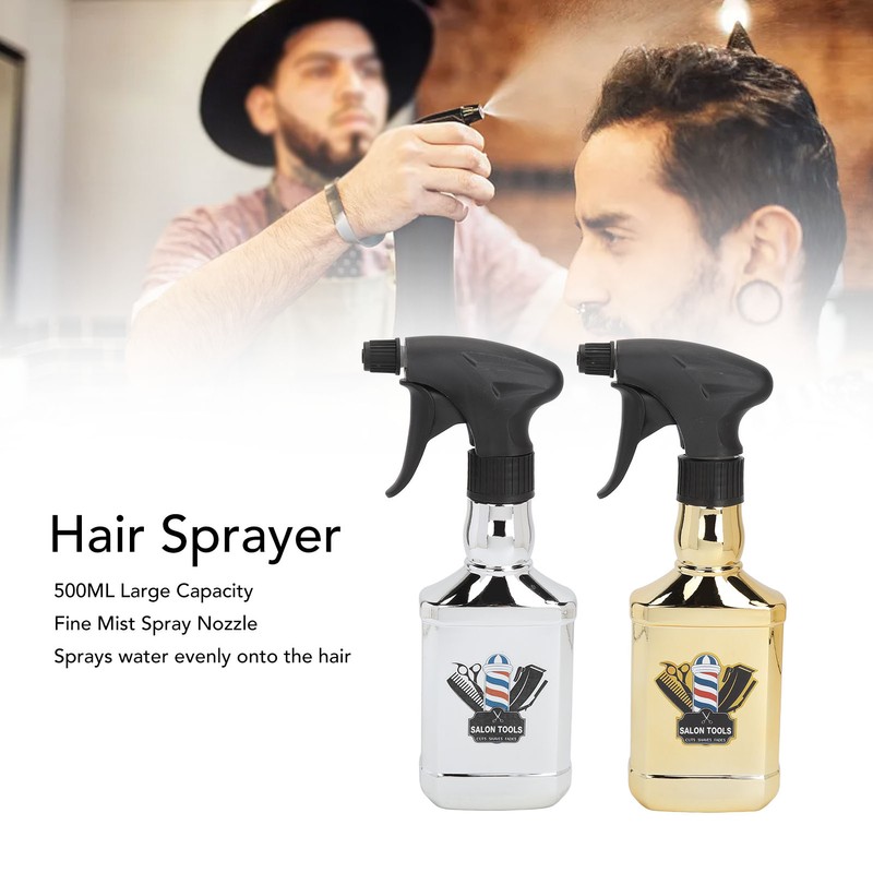 2pcs Empty Spray Bottles 500ml Adjustable Spray Fine Mist Hair