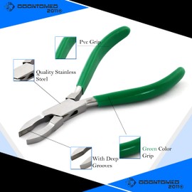 OdontoMed2011 5 inch Loop Closing Pliers - Green Handles ODM