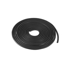 sourcing map Nitrile Rubber Round Seal Strip, 3mm(1/8") Diameter 6 Meters (19.69Ft) Long Hard Solid Rubber Weather Stripping for DIY Gasket, Industrial Equipment, and Furniture